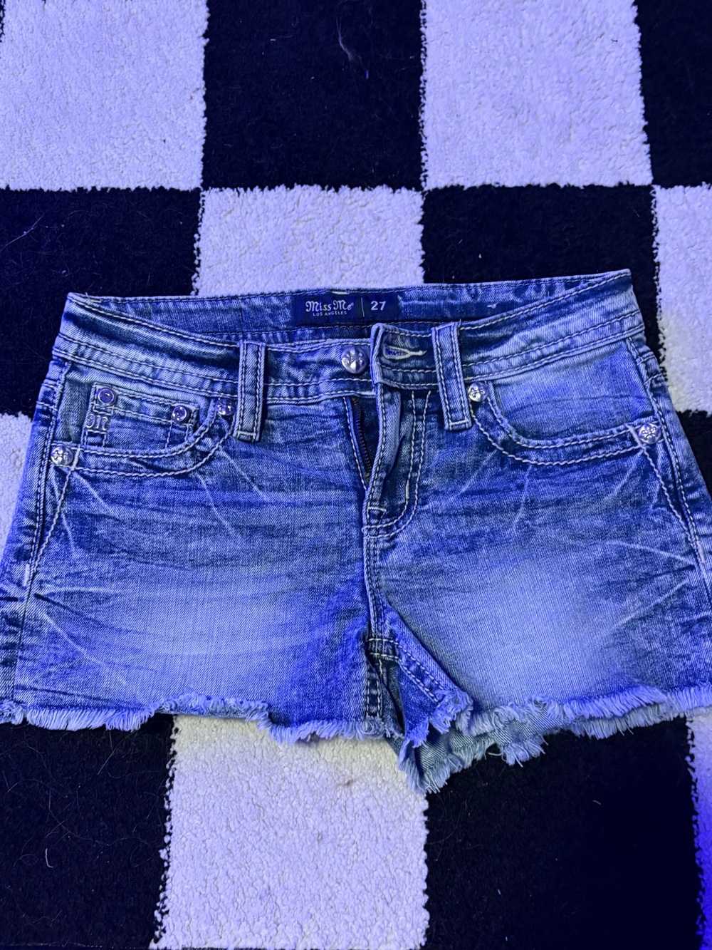 Miss Me Distressed Light Blue Denim Cutoff Shorts